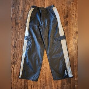 Nike Vintage Nylon Baggy Wide Leg Cargo Track Sweatpants size medium